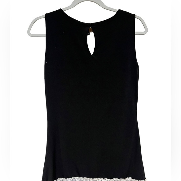 New Directions 90s Y2K Tank Top Baby Doll Style Black Lace Detail Size Small - Picture 6 of 6